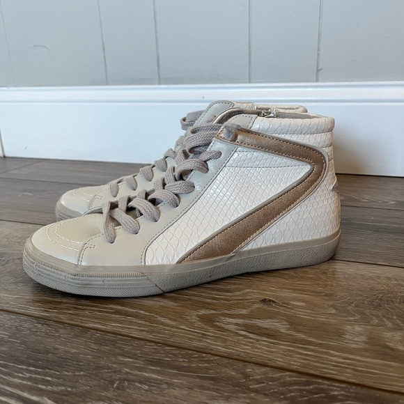 ShuShop Rooney - Bone Snake High Top Sneakers - Picture 6 of 15